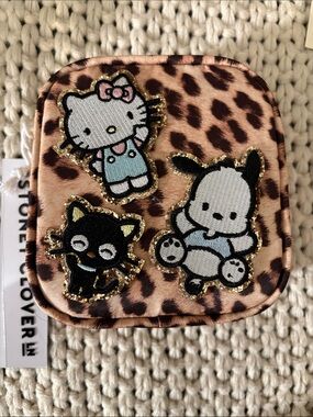 Stoney clover lane x Kitty & Friends Leopard Print pouch
